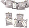 Frau WUNDERVoll® DIY Adventskalender zum Befüllen Bescherung: Set Stern 119, Papiertueten flach 13x16,5cm, Taupe Stern, Ziffern schwarz-weiß