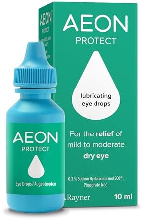 Rayner AEON Protect - Eye Drops for Mild to Moderate Dry Eye - Contact Lens Friendly, 10ml