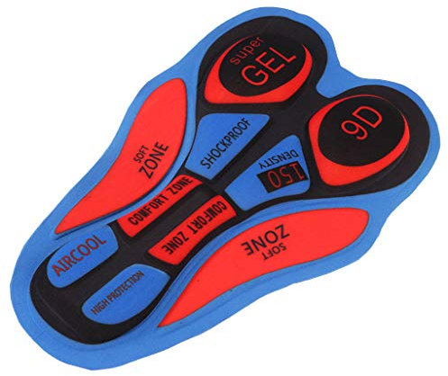 F Fityle Ciclismo Intimo da Gel 3D imbottito Accessori per Pantaloni da Bicicletta - 9D rojo azul, tal como se describe
