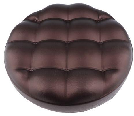 Perfeclan Runde Sitzkissen Lederkissen Sitzpolster Sessel Stuhle Bar Hocker, Braun