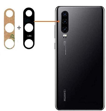 FLEXIPHONE Original pour Huawei P30 Lentille vitre en Verre de Remplacement de la caméra Arriere Appareil Photo avec adhesif avec adhesif pré-installé pour Une Pose Facile
