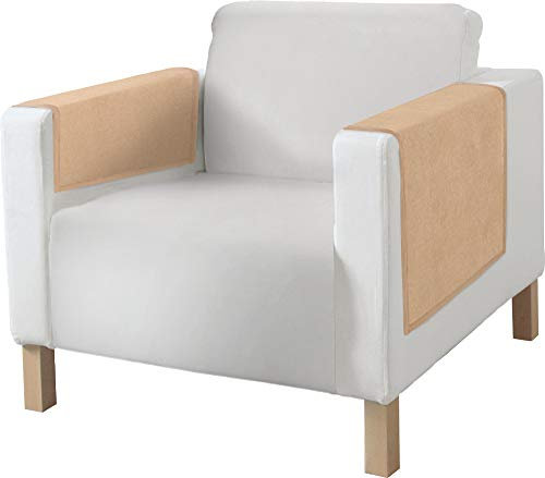 Erwin Müller Armlehnenschoner, Sesselschoner 2er- Pack beige Größe 50x75 cm - anschmiegsam, temperaturausgleichend, pflegeleicht, strapazierfähig