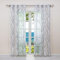 ESLIR Gardinen mit Ösen Vorhänge Fensterschal Transparent Ösenschal mit Zweige Muster Voile Weiß-Grau BxH BxH 140x225cm1 Stück