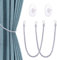 OOTSR Vorhang Raffhalter mit Transparenten Selbstklebenden Haken, Vorhanghalter Clips Vorhang Seil Holdbacks Schnallen Gardinenklammern Für Haus Office Dekoration Fenster Behandlung（Grau）