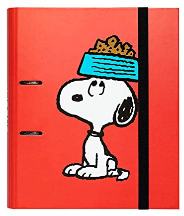 Grupo Erik Ringordner A4 Schmal 2 Ringe Snoopy - Aktenordner 2 Ringe - Ringbuch A4 Ringbuch A4 Aktenordner A4 Büro Zubehör Schul Zubehör - Snoopy Fanartikel