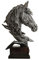 Hosoncovy Pferdekopf Figur Statue Home Dekoration Harz Skulptur Home Figur Geschenk Geschenk Ornament für Wohnzimmer Desktop Büro Arbeitszimmer Schlafzimmer Coffee Shop Bar (Silber)