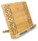 Support de livre de recettes en bambou - (34 x 24 cm) - 5 hauteurs réglables - Support de livre de cuisine avec supports - Support de lecture pliable pour livres, notes de musique, tablette PC, iPad