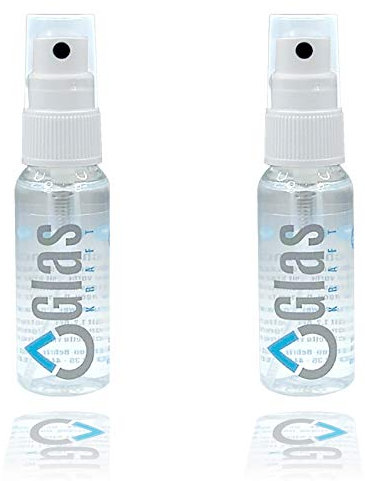 Glas KRAFT Antibeschlag und Pflegepray gegen das Anlaufen der Brille kompatibel für Masken, Gesicht Visiere, Brillen, Glasoberflächen, Spiegel, Objektive u.v.m. - 2er Set -