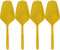 Hoshen 4pcs Passoire Alimentaire Passoire Longue Passoire Plastique Cuillère à Glace Passoire Filtre Utilisé pour Cuisine Pâtisserie Cuisine Jaune