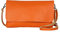 AmbraModa GLX11 - Crossbodytas, Clutch, telefoontas van echt leer met afneembaar en verstelbare schouderriem, passend voor mobiele telefoons en tablets tot 7 inch (Orange)