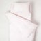 HOMESCAPES Parure de lit Enfant en Percale de Coton 330 Fils, Rose, Housse de Couette 120x150 cm et Taie d’Oreiller 40x60 cm