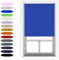 Electric Blue Blackout Roller Blind Metal Fittings Trimmable UV Protection Thermal Properties Premium Fabric Home Office Bedroom Kids Room Child Safe Easy Fit Blue 180cm Width x 160cm Drop