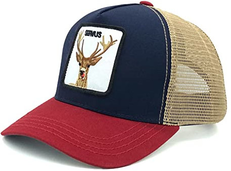 XAVER LUIS SERVUS - Trucker Cap - Patch gestickt - Baseballcap - mit Stickerei - Snapback – Hirsch - Deer - Truckercap - Bavarian - Bayern - rot blau beige Jäger