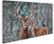 islandburner Bild auf Leinwand Edle Hirsch Familie Winter Schnee Wald Weihnachtslandschaft Wunderland Bilder Wandbilder Poster