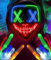 Colplay NEU LED Halloween Maske Leuchtende Handschuhe-Set, Mehrere Leuchtmodi Kostüm, Halloween Kostüm Damen Kinder Mädchen Teenager, Horror Totenkopf Maske, Halloween Party (Mehrfarbig)