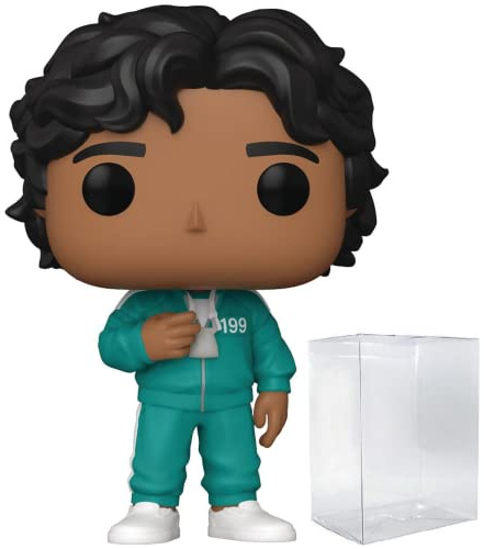 POP Squid Game - Player 199: Ali Funko Vinyl-Figur (zusammen mit kompatibler Box-Schutzhülle), mehrfarbig, 9,5 cm