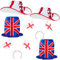 Toyland® England 6-teiliges Partykleidungspaket – 6 englische/Union-Jack-Hüte – britisches Kostüm – Weltmeisterschaft und Fußball-Europameisterschaft