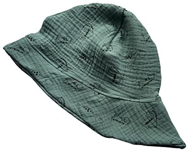 Sonnenhut Mütze Musselin Dinosaurier mint 46-49