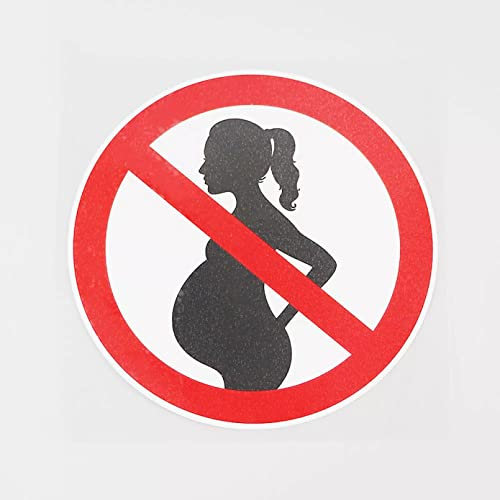 MACMRD Voiture Autocollant 13Cmx13Cm Interdiction Femme Enceinte Graphique Autocollant De Voiture Pvc Decal