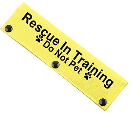 Rescue In Training Do Not Pet Dog Leash Sleeve - Service Dog Leash Wrap
