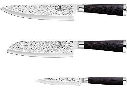 Berlingerhaus Messer Set Edelstahl 3 Stcs Primal Gloss Collection Santoku