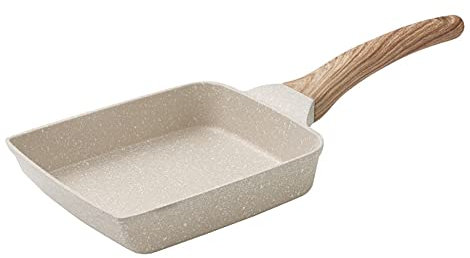 Lubrol Beige Nonstick Frying Pan 15x18cm, Versatile, Omelet, Sauce, Less Oil, Induction, Gas, Ceramic, Electric, Halogen, Solid Fuel