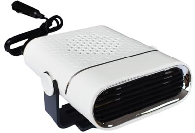 Pirhosigma Car Heater Vehicle Fan 12V 150W 2 in1 Portable 30 Seconds Fast Heating Quickly Defrosts Defogger Auto Ceramic Heater Cooling Fan Plug In Cig Lighter Demister White