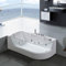 Bagno Italia Vasca da bagno idromassaggio 170x80 cm con lato in vetro e 6 getti