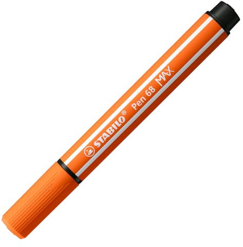 Stabilo Pen 68 Max feltro punta penna con un punto di scalpello spesso si è rivelato Vermiljoen