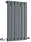 Milano Alpha Anthracite Horizontal Single Flat Panel Radiator - 635mm x 420mm