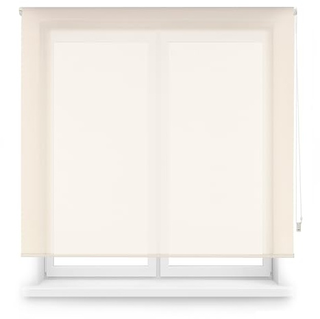 ECOMMERC3 | Premium-Screen-Rollo, Größe 160 x 170 cm, Rollo mit Rohr 38 mm, Stoffgröße 157 x 165, einfache Installation, Beige