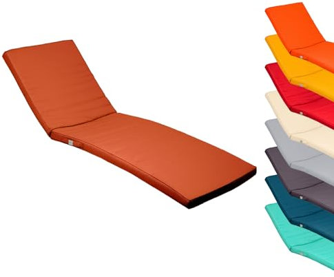 Linxor - Coussin déhoussable pour Bain de Soleil, transat - 183 x 60 cm - Plusieurs Coloris