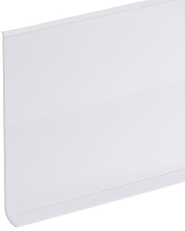 QUARKZMAN 20ft x 6 Sockelleisten-Abschlussleiste zum Abziehen und Aufkleben, flexible Zierleiste, weiß