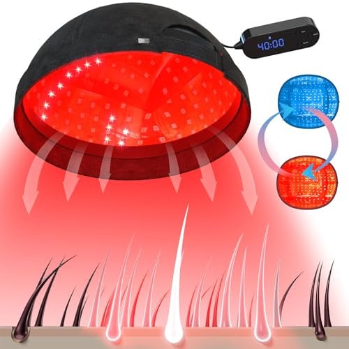 LLLT Haarwachstum Laser Helm Gerät, FDA Genehmigt 236 Lasersonden Anti-Haarausfall und Haarwachstum Behandlung Beschleunigen für Männer und Frauen, Stimuliert das Haarwachstum und Haarwuchs Beschleuni