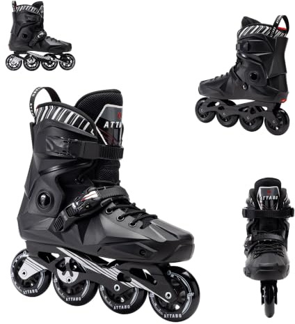 ATTABO Skates Riftskates 40-45 EU in Schwarz Vielseitige Freestyle Skates Ideal für Urban Riding und Tricks Langlebige ABEC-9 Lager Härte 85A Räder