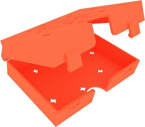 Feldherr Klappbarer und verschließbarer Kartenhalter für Oversize Spielkarten 80 x 120 mm - Kompatibel mit Dixit, Mysterium, Stella - kompakt und robust, Farbe:Orange