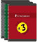 Conquérant Lot de 3 Cahiers 17x22 180 Pages 70g Seyès Reliure Intégrale Couverture Carte Couleurs Assorties