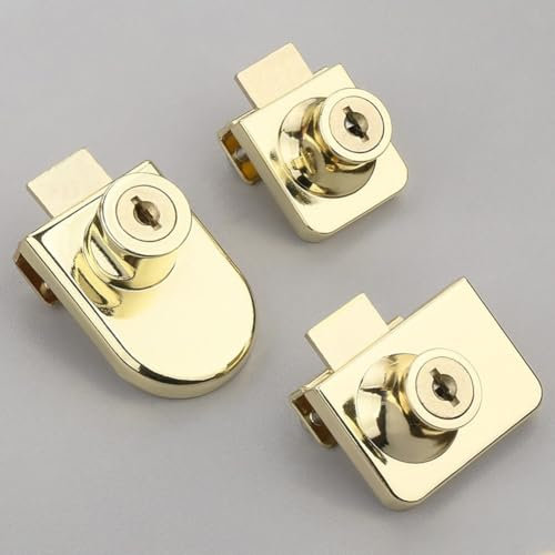 Yuanpgky Gold Glass Door Lock With Integral Knob, Simple And Convenient,for Internal Glass Doors(3#)