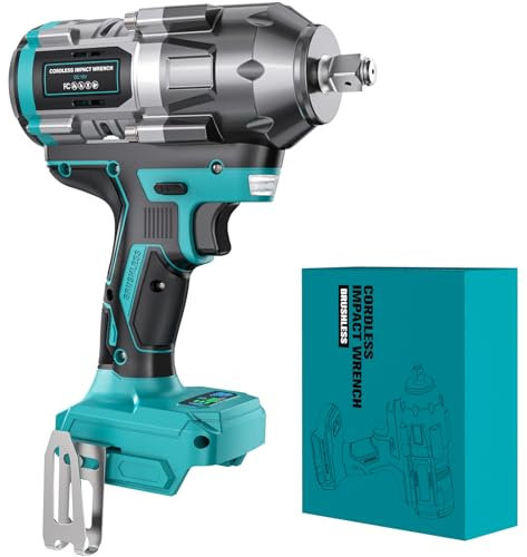 TASDISE Avvitatore a Impulsi 1/21200 Nm, Avvitatore ad Impulsi a Batteria Brushless, Compatibile con Batteria Makita 18 V, 4 Velocità, Avvitatore a Massa Battente per Auto a Batteria, Senza Batteria