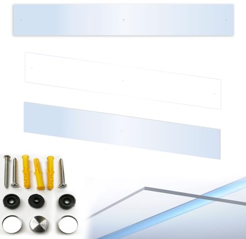 Signorbit Stuhlleisten aus Methacrylat, 100 x 14 x 0,3 cm, 5 Stück, transparent, eleganter und robuster Schutz für Büros und Wartezimmer