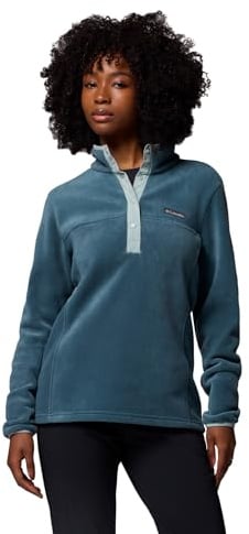Columbia Women's Benton Springs 1/2 Snap Pull Over 2, Fleece Pull Over, Everblue/Crushed Blue, L
