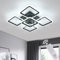 Comely 70W LED Deckenleuchte Dimmbar, 6400LM,Schwarz 5 Quadratische Deckenlampe Modern mit Fernbedienung 3000K-6500K, Deckenlampe LED für Wohnzimmer