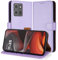 Case Collection for Motorola G15 Case - Leather Folio Flip [Kickstand] Shockproof Cover with [RFID Blocking] Magnetic Wallet for Motorola Moto G15 Phone Case Lavender