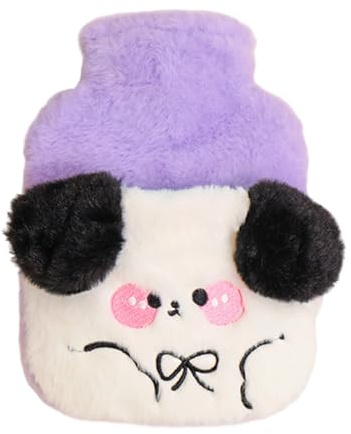 Hot Water Bag - 170G Plush Hand Foot Warmer, Hot Water Pack for Women, Men, Students, Kids, Menstrual Period, Abdomen, Neck, Foot, Hand Bed