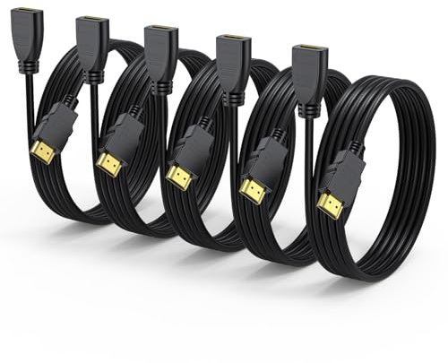 Cavo di prolunga HDMI da 1,8 m, schermato, 4K, HDMI 2.0, CL3, da maschio a femmina, 4K, 1080P a 144 Hz, classificato ARC e CL3 per computer/Montior/Fire TV Stick/Roku/Blu-Ray/laptop/switch, proiettore