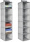 mDesign 2er-Set hängender Stoffschrank – 6 Regalfächer – idealer Hängeschrank aus Stoff für das Schlafzimmer – perfekt auch als Hängeregal für Kleidung, Gürtel, Clutches, etc. geeignet – grau