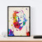 Nacnic Marilyn Monroe Aquarell Poster. Wasserfarbe Stil Wanddekoration Abbildung von klassisches Kino Star. Verschiedene mehrfarbige Film und Musik Bilder ohne Rahmen. Größe 30x40cm.