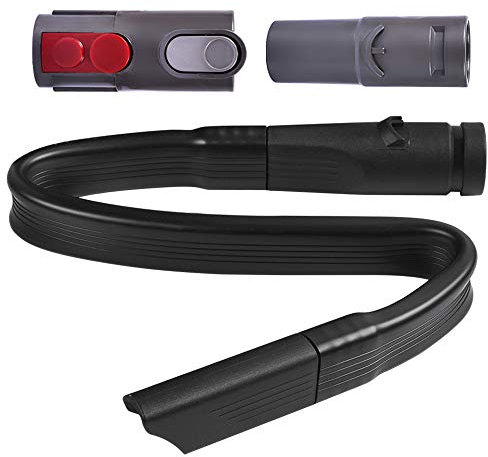 KEEPOW Flexibles Boquilla para Grietas para Dyson V15 V11 V10 V8 V7 V6 Aspiradora, Boquilla Plana de Repuesto con 2 Adaptadores