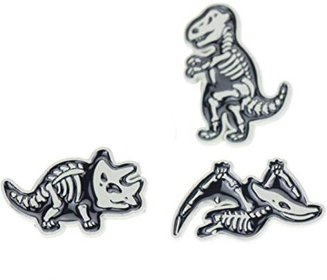 1 Satz Dinosaurier-Skelett Pin-Revers Pin Abzeichen Brosche Buttons Pins für Kostüm Zubehör