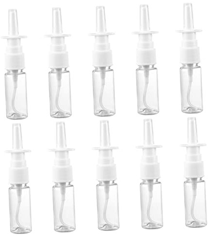 Artibetter 10 Stück Leere Nasenspray Kunststoff Nasenspray Flaschen Medizinische Flüssigkeit Behälter Nasenspray Nachfüllbare Flasche für Lotion Medical 10Ml